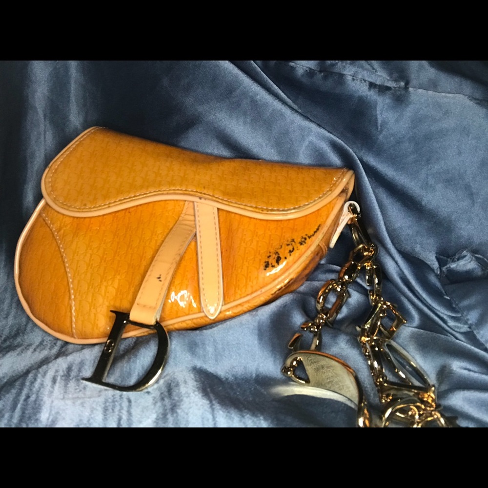 Dior Mini Saddle Bag Wristlet